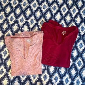 Hollister V-neck long sleeve tops